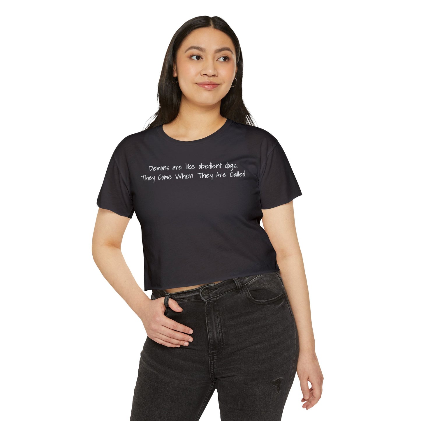 Demon Humor Y2K Women's Festival Crop Top