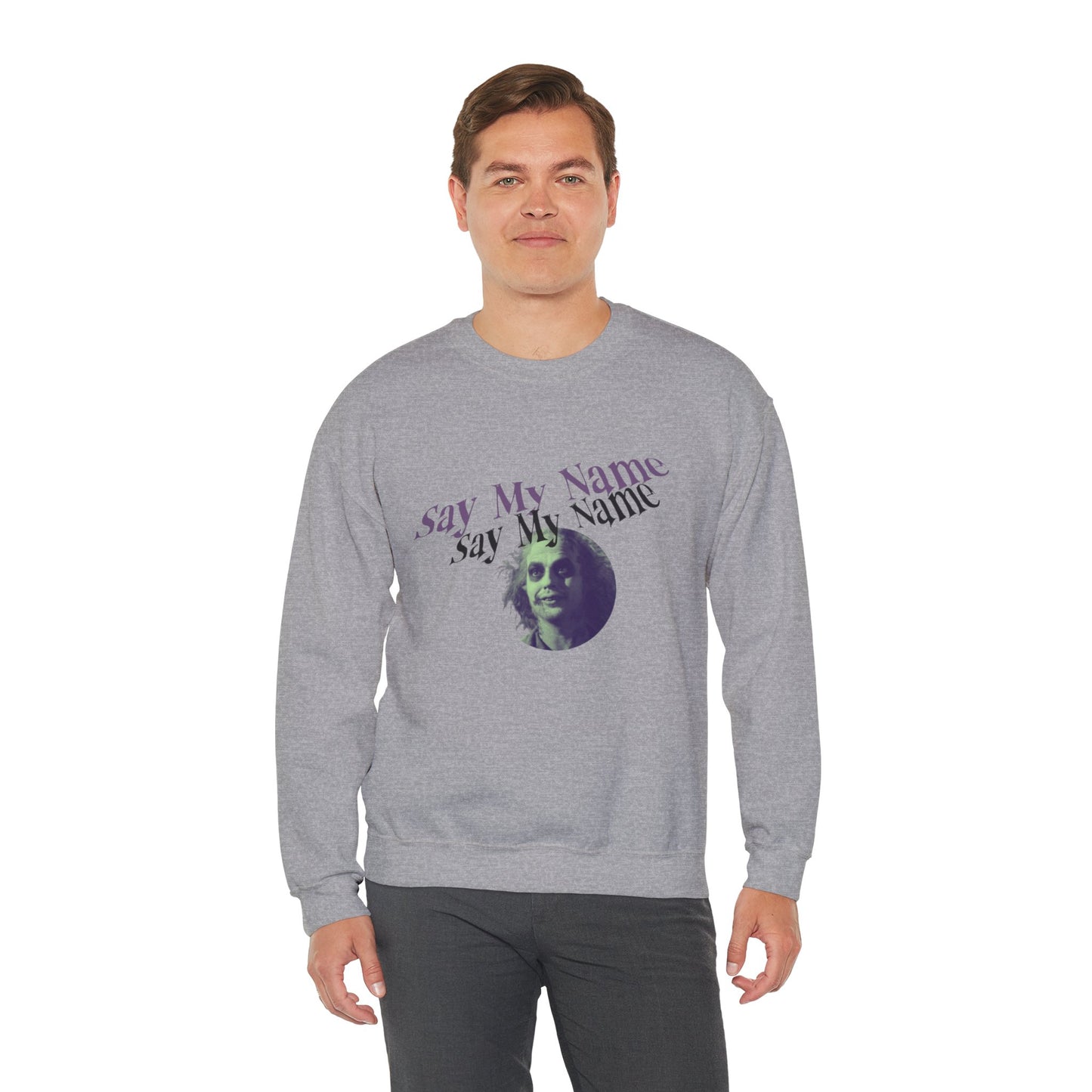 Beetlejuice Inspiriertes Sweatshirt Unisex Crewneck Sweatshirt, Herren Halloween, lustige grafische Shirts