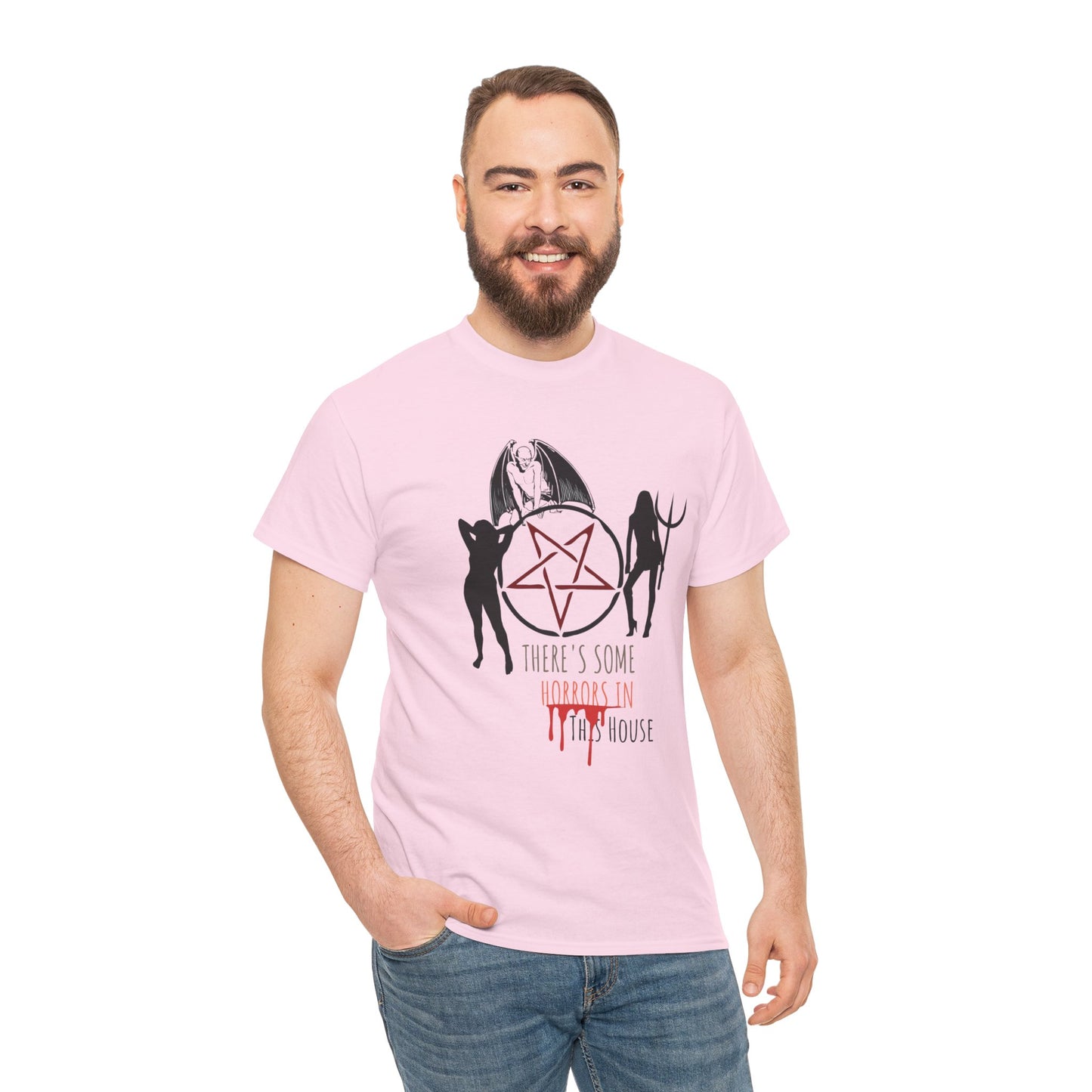 Es gibt Horrors in diesem Haus Halloween Shirt, Unisex, Satire, Gothic, Gruselige Jahreszeit T-Shirt