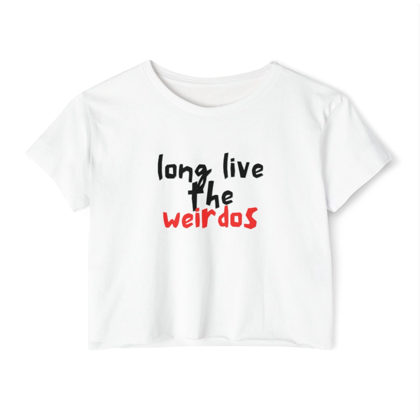 Long Live the Weirdos Black Red Crop Top, Cute Women's Clothing, Halloween Tees, Alternative tees