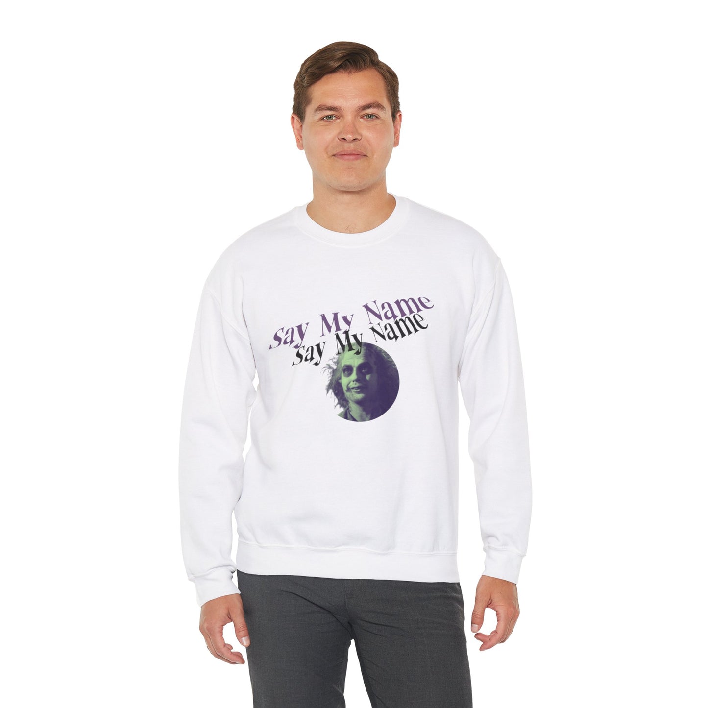 Beetlejuice Inspiriertes Sweatshirt Unisex Crewneck Sweatshirt, Herren Halloween, lustige grafische Shirts