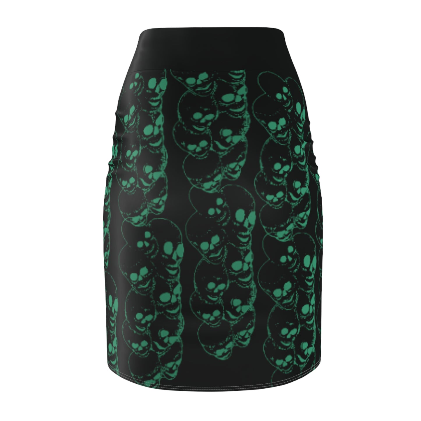 Copy of Skirt Neon Green Skull Print, Women's Clothing, Skeleton Skirt, Halloween Dress