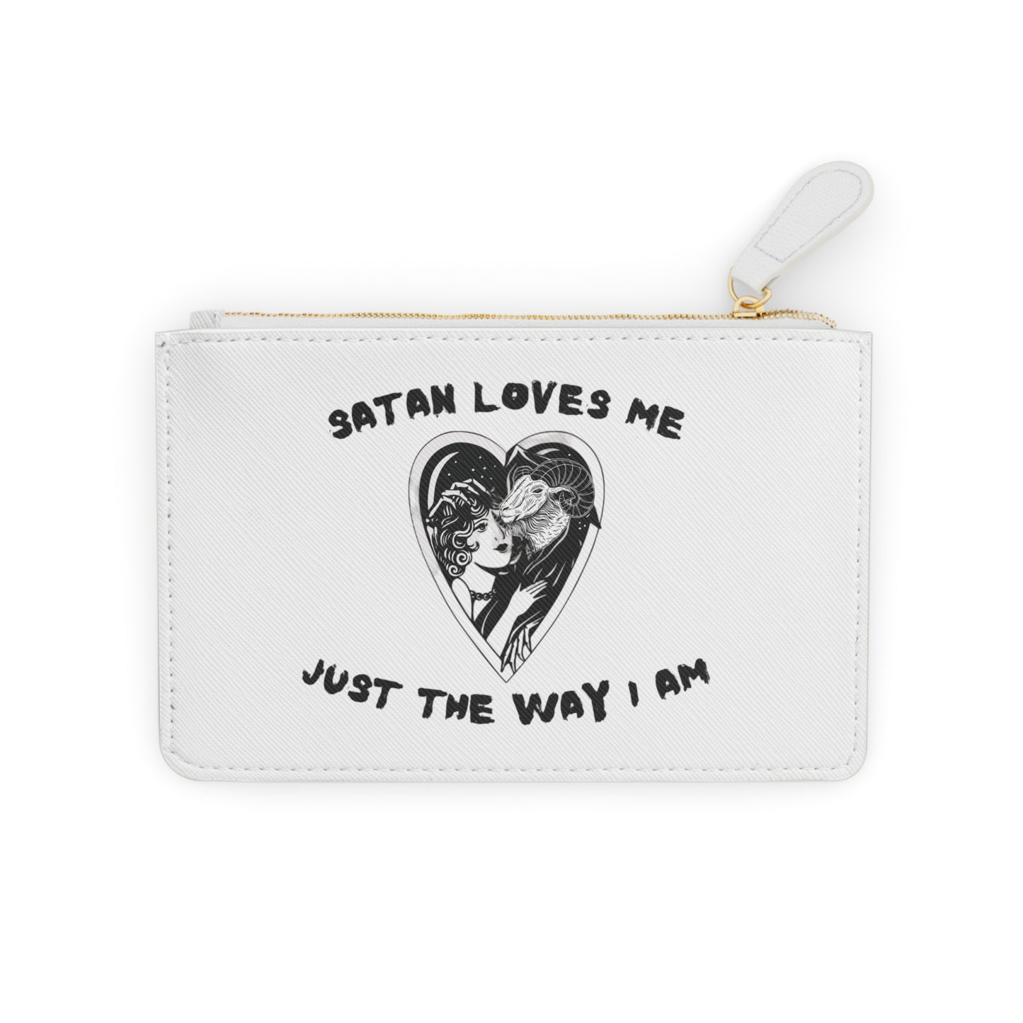 Satan Loves Me Vintage Mini Clutch Tasche, Okkultes Thema, Halloween Geschenk