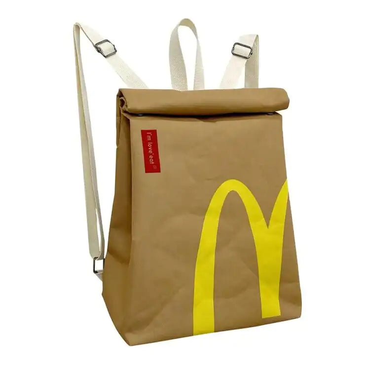 Mc Donald's Sack, Handtasche und Rucksack