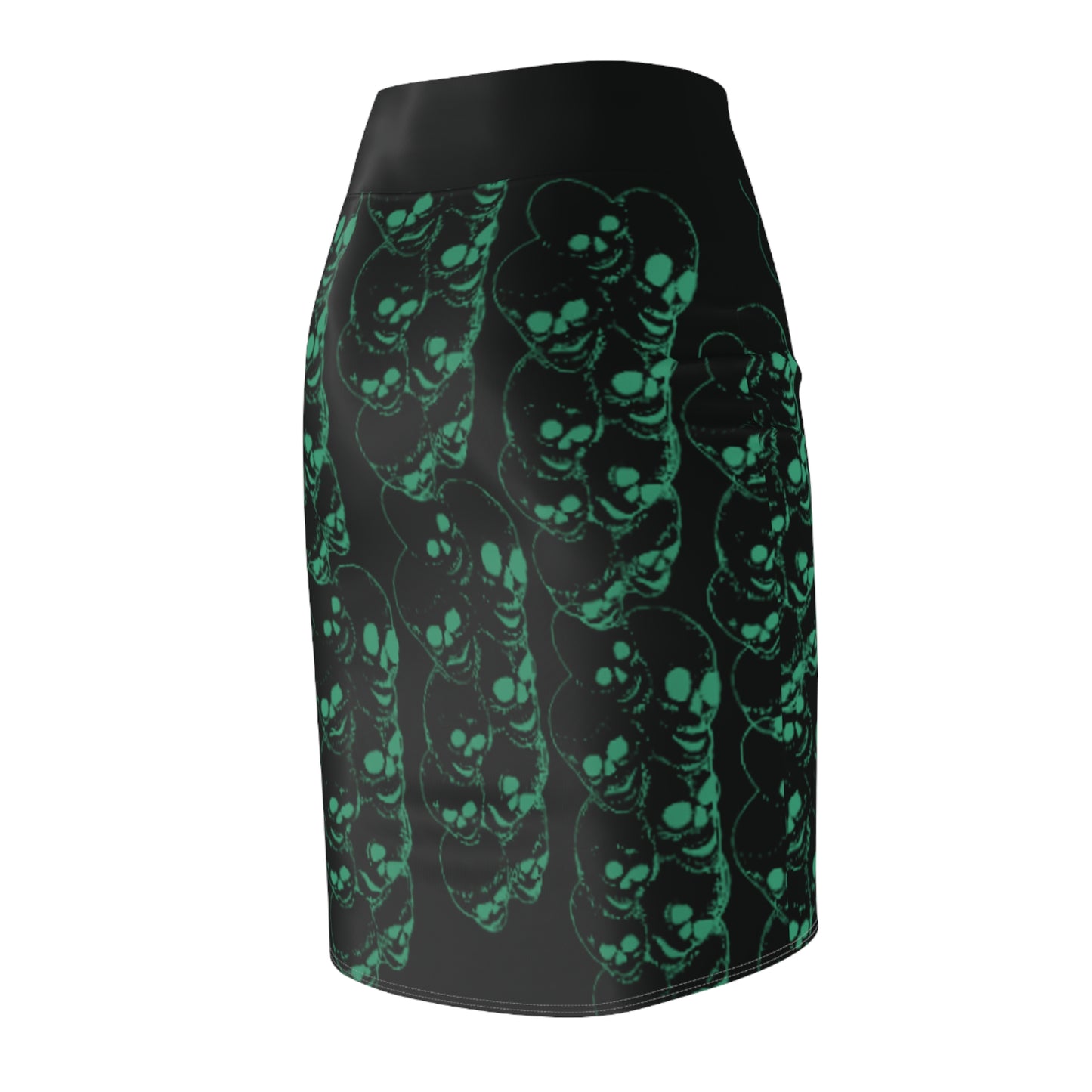 Copy of Skirt Neon Green Skull Print, Women's Clothing, Skeleton Skirt, Halloween Dress