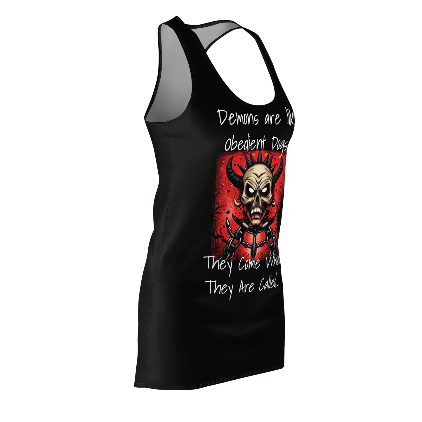 Racerback Dress Demon Dog Halloween Gothcore Concert Everyday