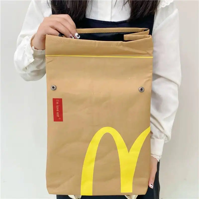 Mc Donald's Sack, Handtasche und Rucksack