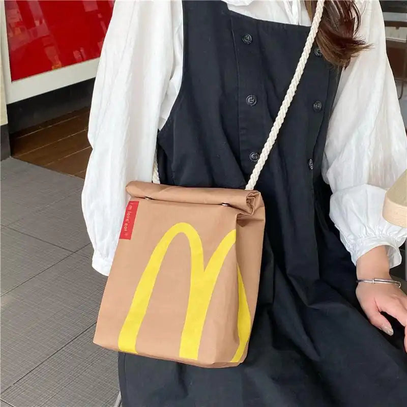 Mc Donald's Sack, Handtasche und Rucksack