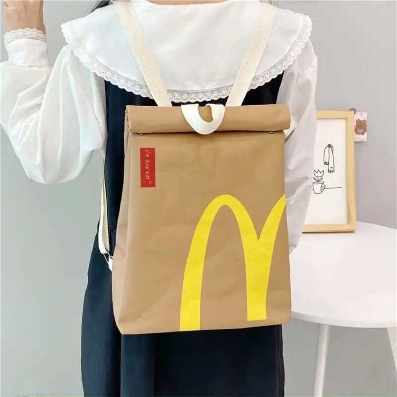 Mc Donald's Sack, Handtasche und Rucksack