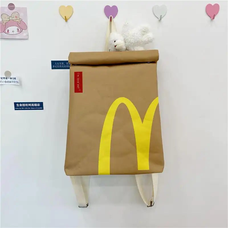 Mc Donald's Sack, Handtasche und Rucksack